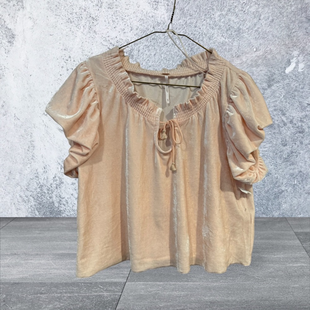 Free People Haut En Velours Terese Top.